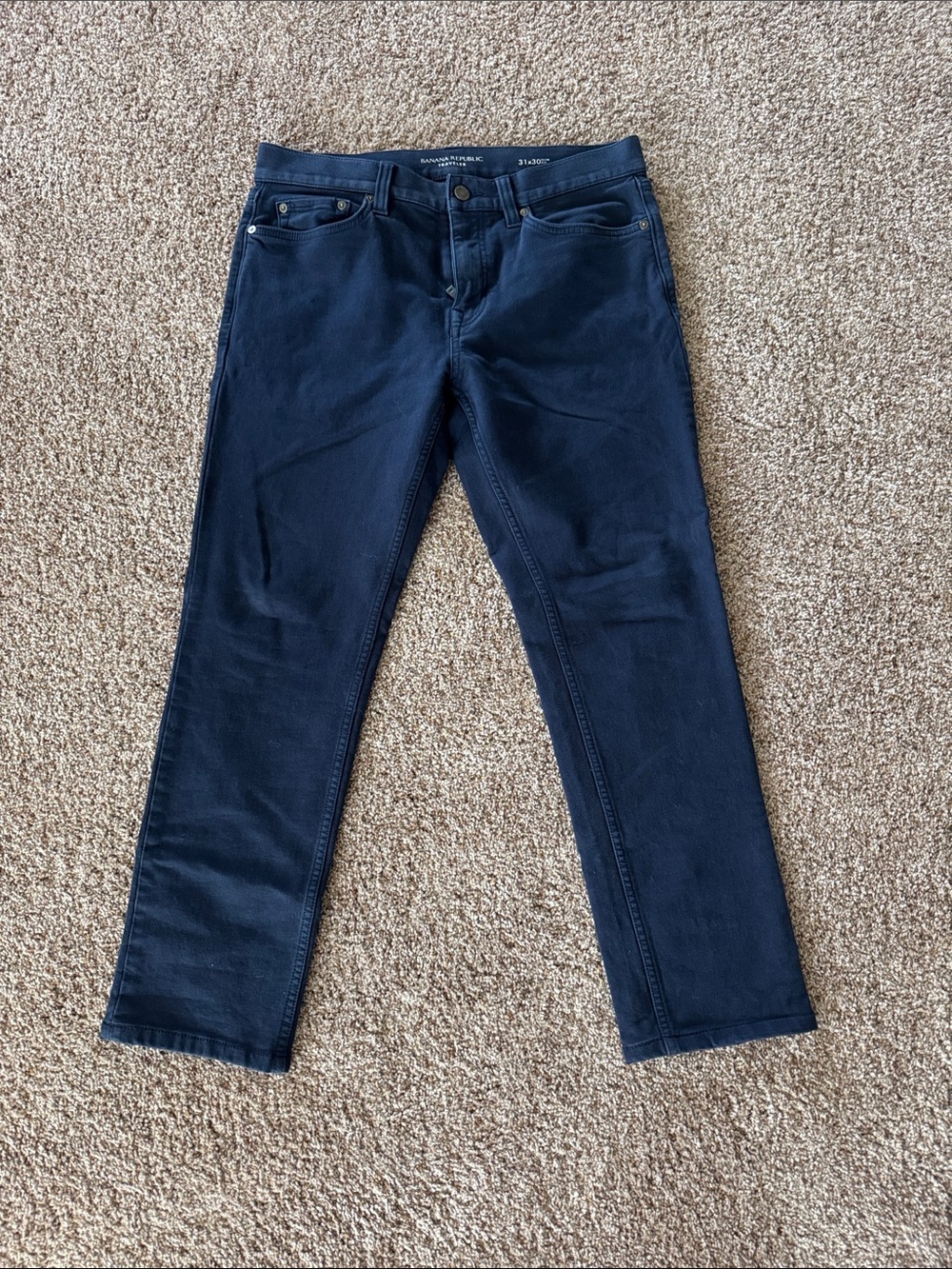 Banana Republic traveler slim fit pant in Navy